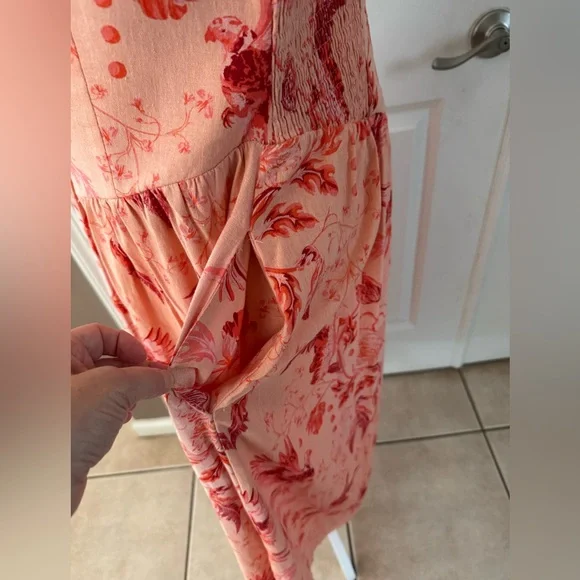 House Of Harlow 1960 Linen Blend Midi Dress - Picture 7 of 15